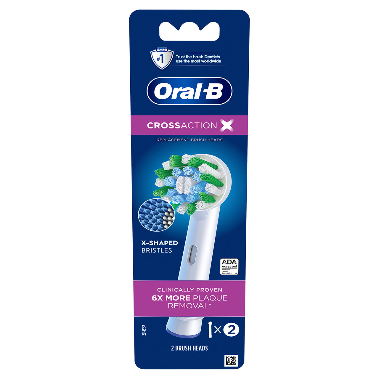 Inne główki szczoteczki Oral-B CrossAction X-Filament Białe | PL_OB23381